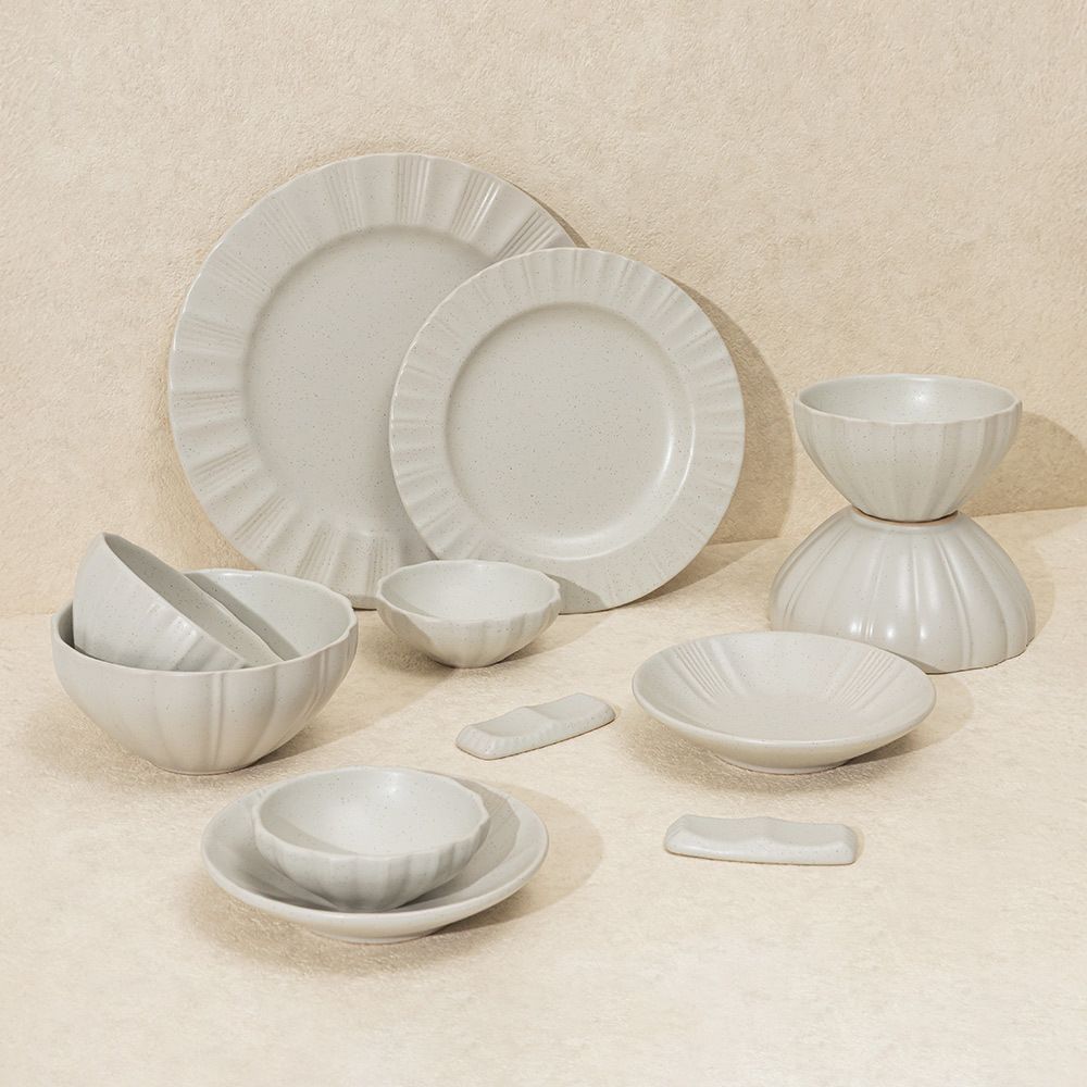 윤도자기 릴리 2인 홈세트 12P