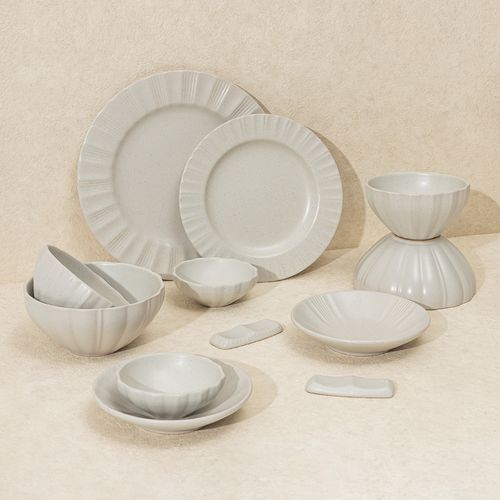 윤도자기 릴리 2인 홈세트 12P