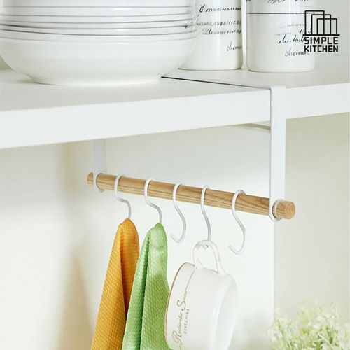 심플키친 틈새 레일 후크 5구 선반