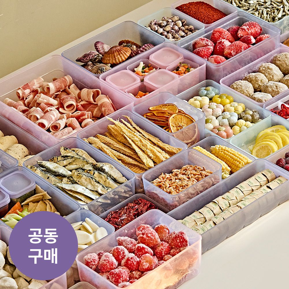 [공동구매] 냉장고 정리 끝판왕, 땡스소윤 냉동용기 세트 