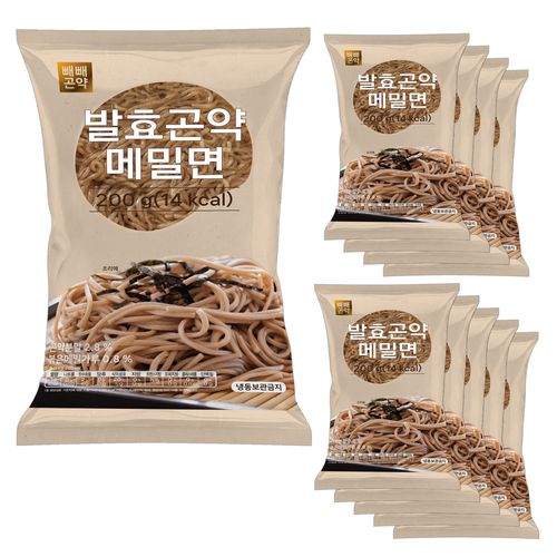 100g당 7kcal 빼빼곤약 발효곤약메밀면200g (10/20/30팩)