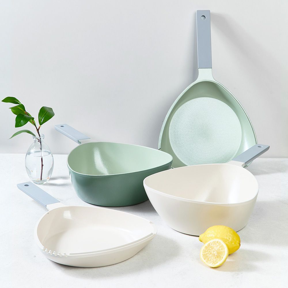 온더온 팬앤팟 국내생산 프라이팬 냄비 세트 2colors