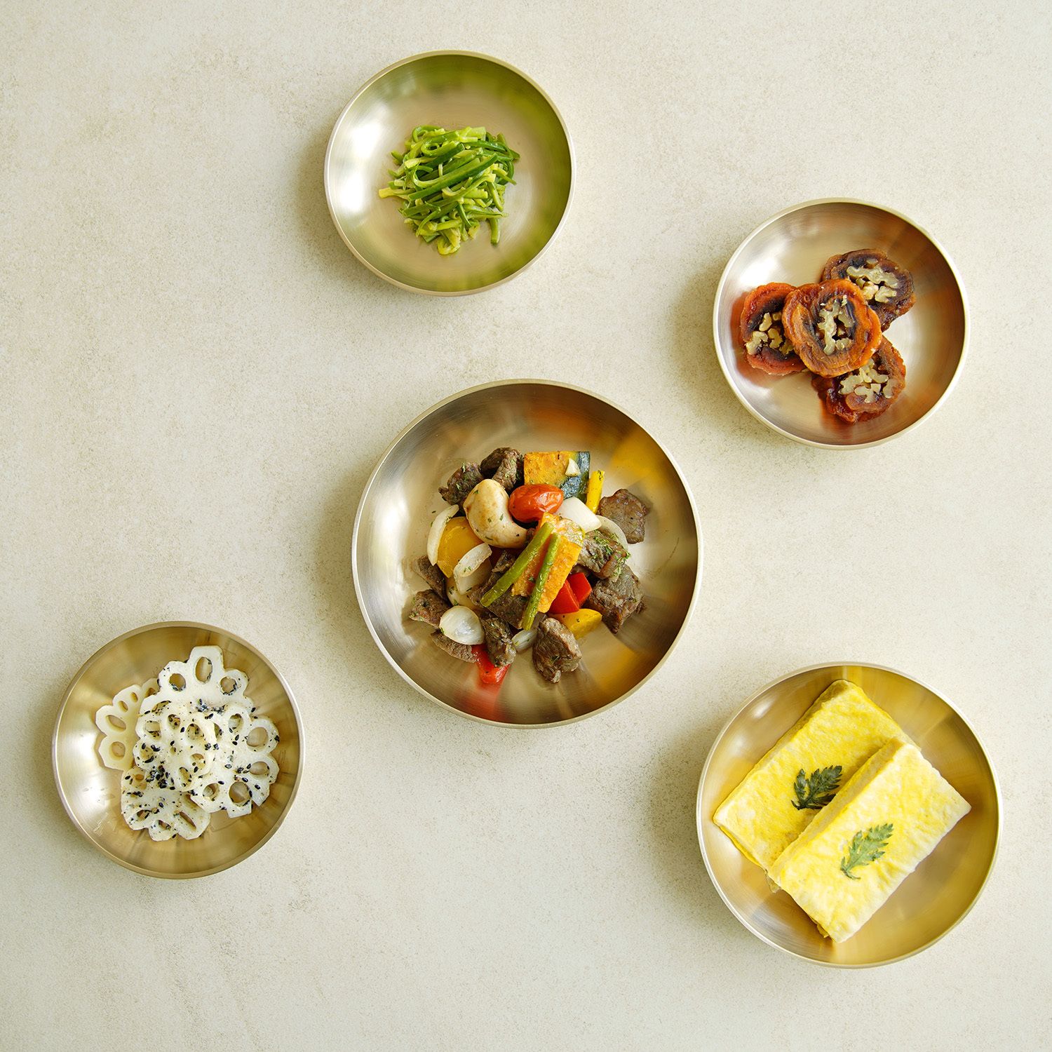 [놋담] 방짜유기 실속 찬기 5P세트