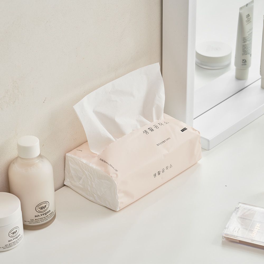 생활공작소 뽑아쓰는 팝업티슈 미용티슈 베이직 150매 9팩