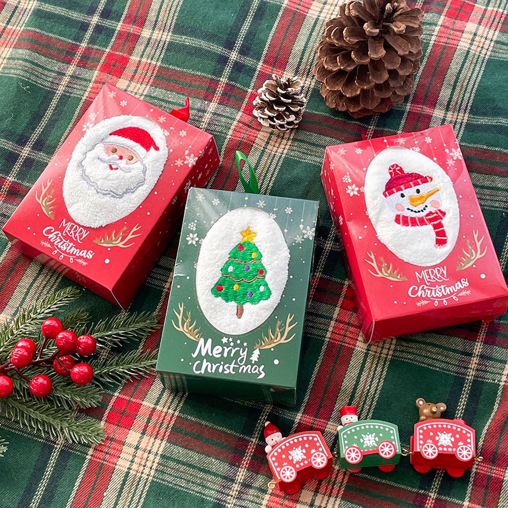 [12월 한정판매] 크리스마스 타올 구디백 3종세트(눈사람+산타+트리)
