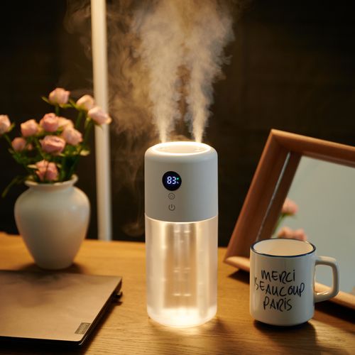 비타그램 무선 미니 가습기 800ml 초음파 UV살균 듀얼분사 무드등