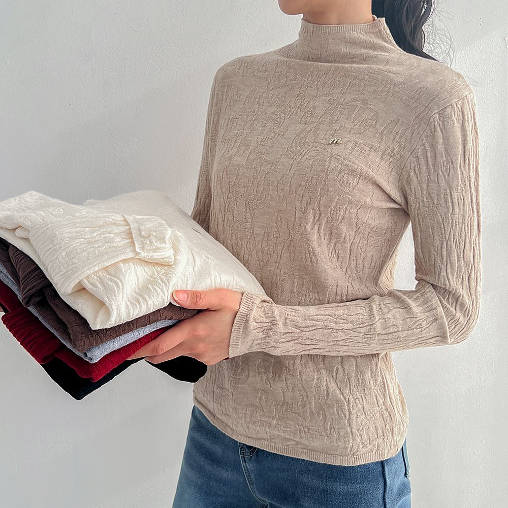 포근 터치 링클 반목니트 6color