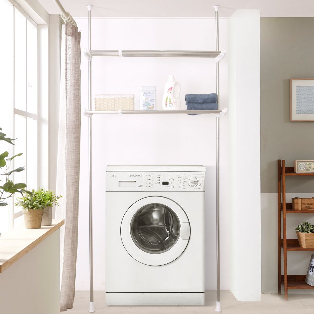 [보노하우스] 접이식 세탁기 베란다 선반 2단