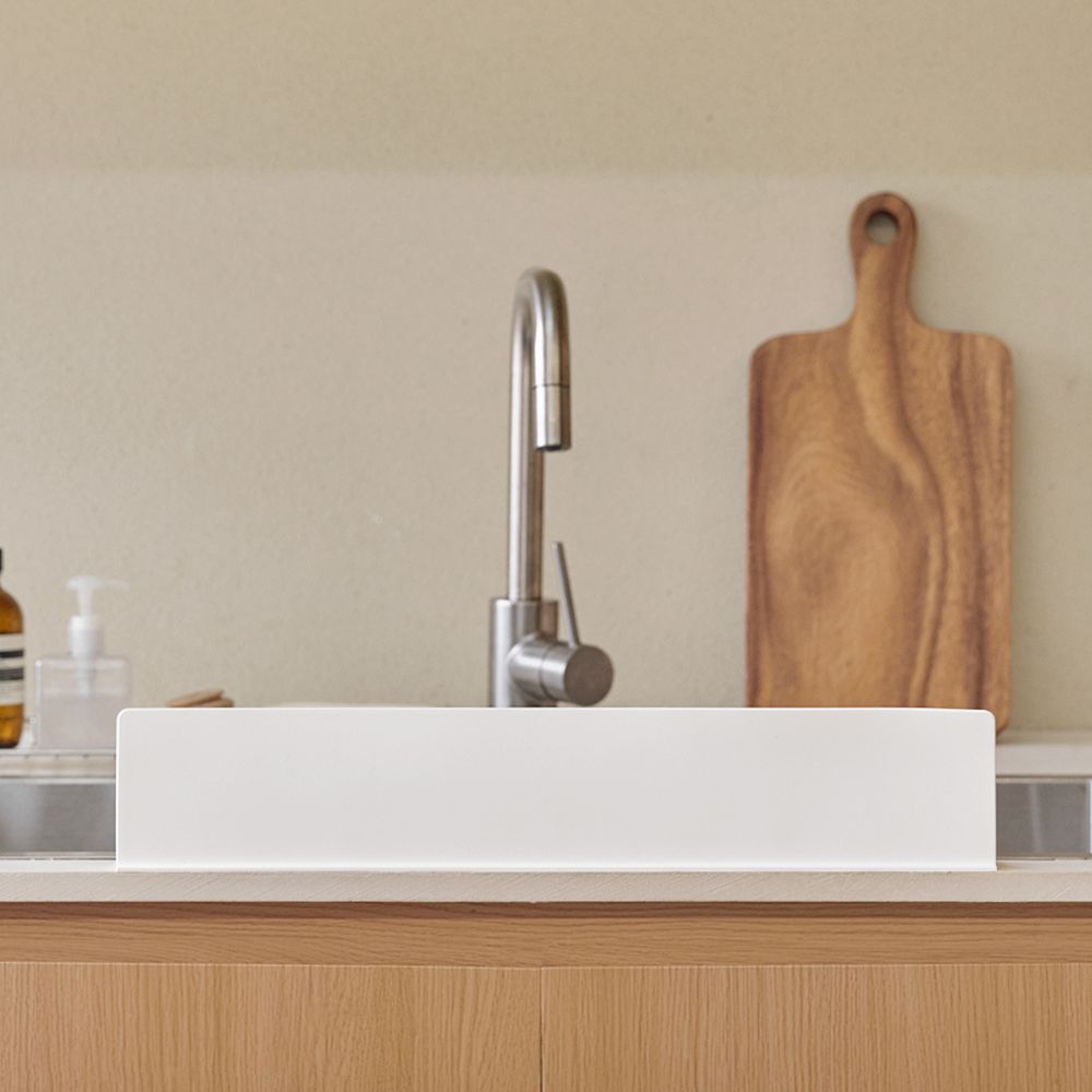 [리본제이]더 높은 실리콘 싱크대 물막이 뽁뽁이 프로 / 강력흡착 설거지 가림막