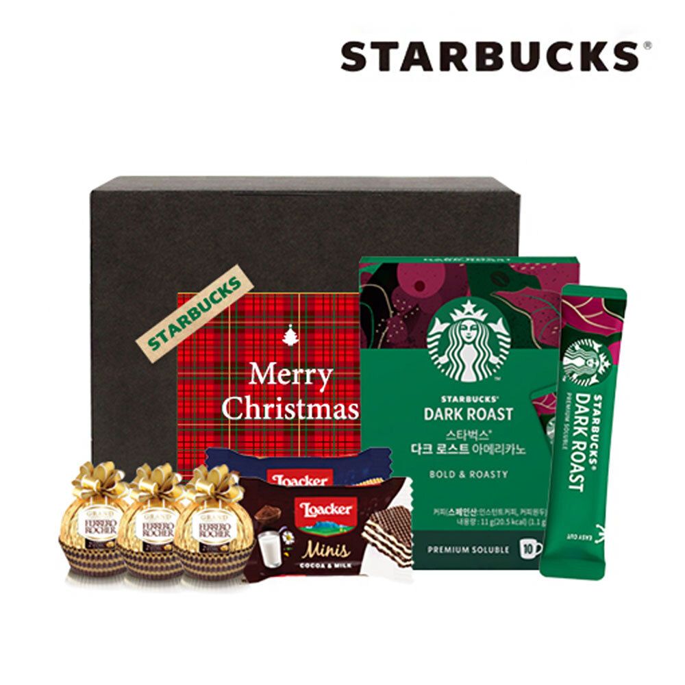 [스타벅스] 크리스마스 간식 선물세트(아메리카노+페레로로쉐+미니 로아커)