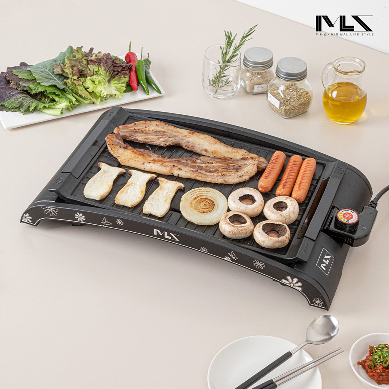 미라스 분리형 멀티 전기그릴 팬 RSF-804G