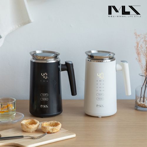 미라스 디지털 스텐 분유포트 전기포트(화이트/블랙) MLS-W770SK