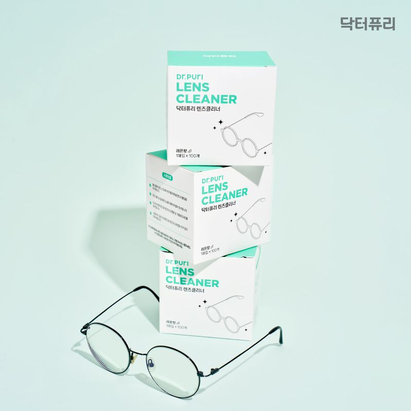 닥터퓨리 안경닦이 일회용 티슈 렌즈클리너 100매 x 3개
