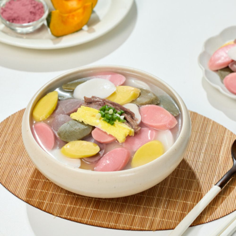 [떡마을] 100% 국내산 오색 떡국떡 550g/흑미,쑥,단호박,백년초,백미