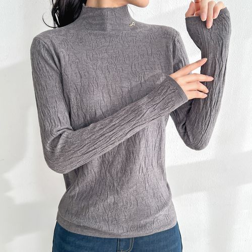 글리터 슬림 포인트 반목니트 6color