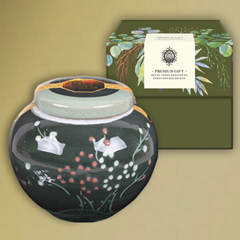 [명절선물세트] '국산벌꿀 100%' 고급 청상감도자기 꿀 620g