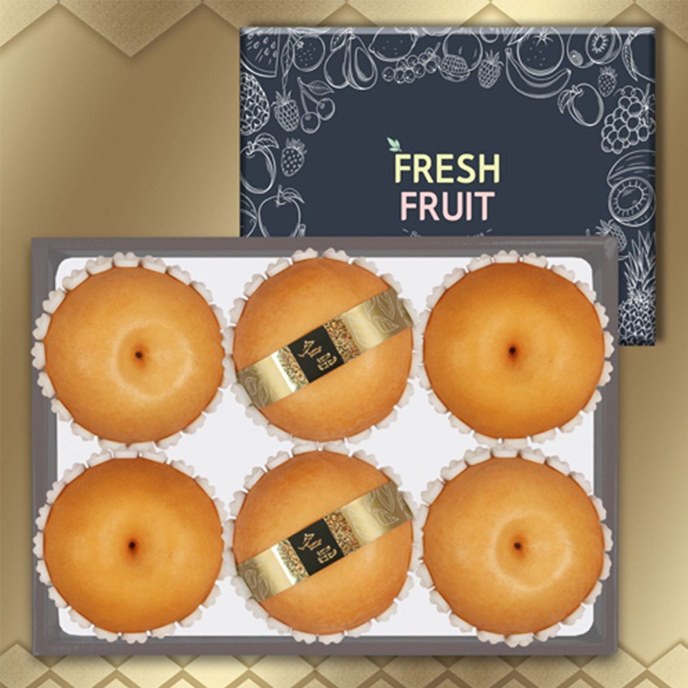 ▶2월3일부터 출고◀ [명절선물세트] '나주산' 프리미엄 배 6과 세트 3.8kg내외 (배 6과)