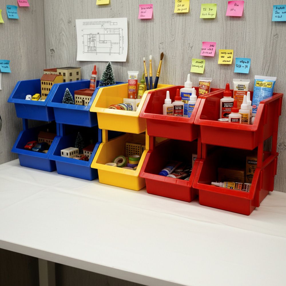 [보노하우스] 워크박스 부품정리함 10P 공구함 부품상자 DIY 작업실 수납