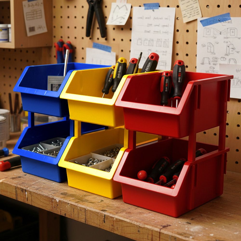 [보노하우스] 워크박스 부품정리함 6P 공구함 부품상자 DIY 작업실 수납