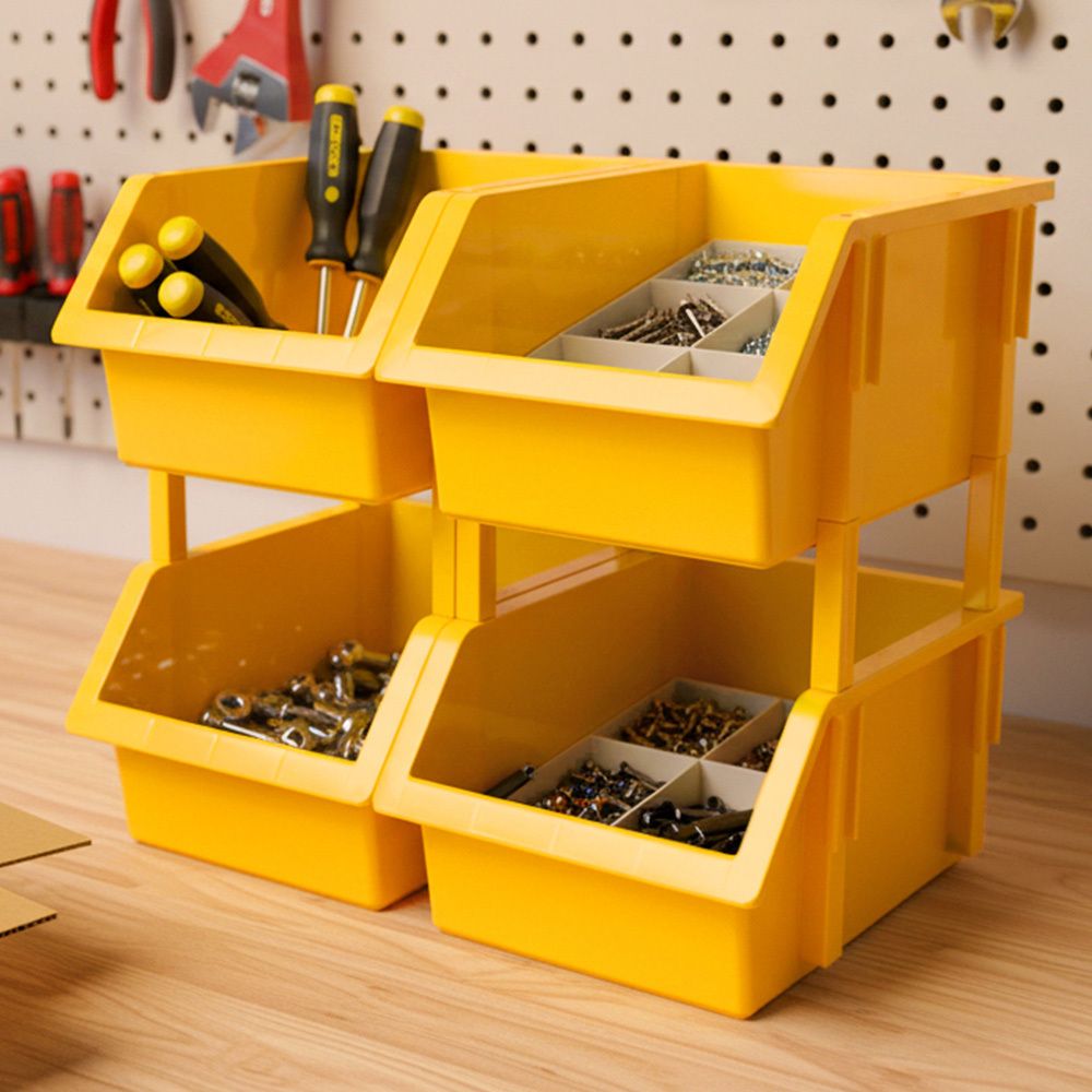 [보노하우스] 워크박스 부품정리함 4P 공구함 부품상자 DIY 작업실 수납