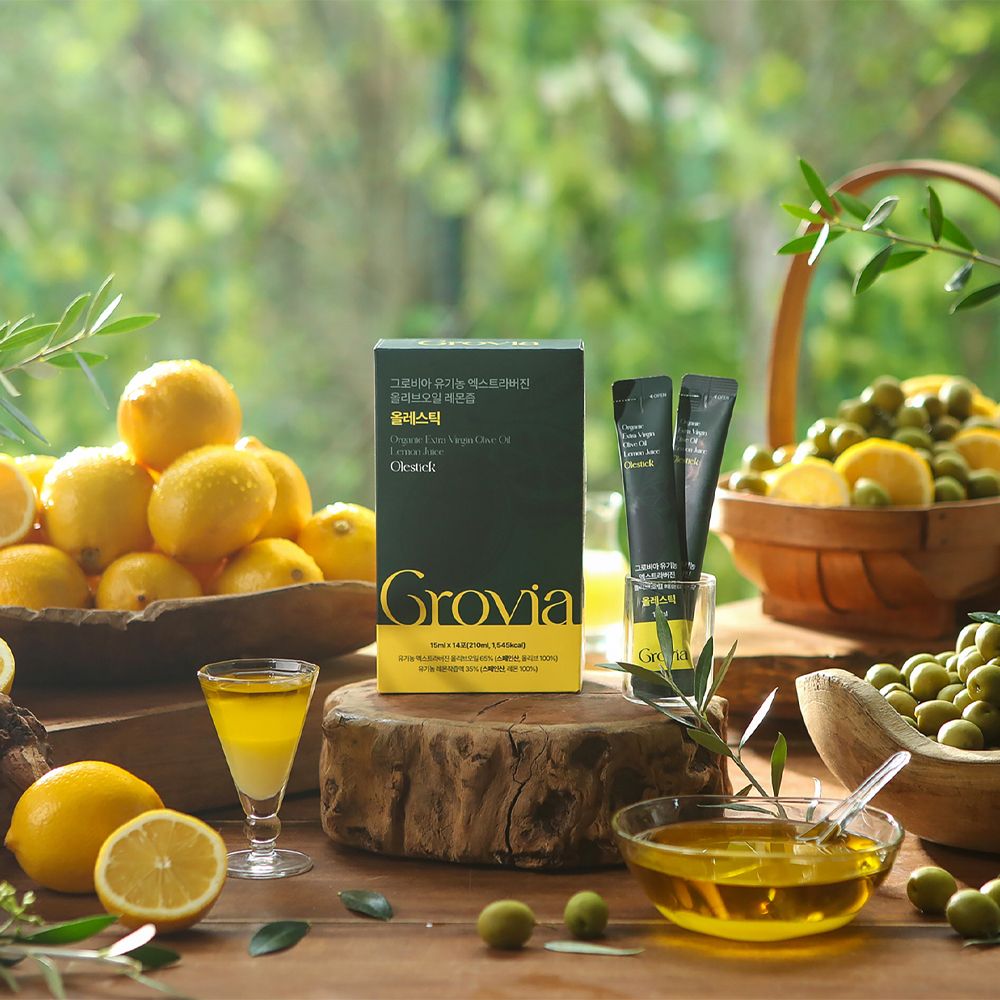 [그로비아] 유기농 엑스트라버진 올리브오일 레몬즙 올레스틱