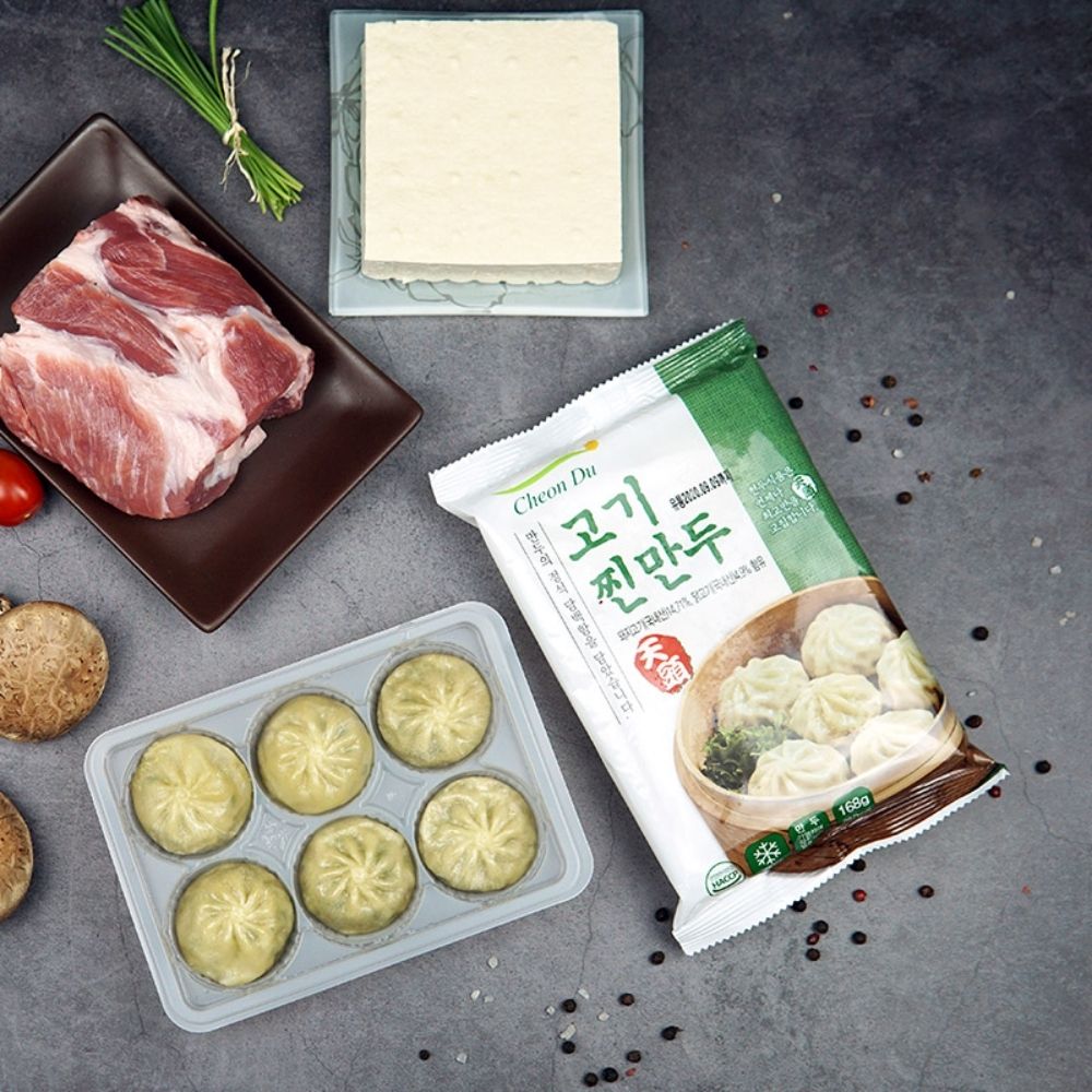 천두식품 고기/김치/갈비 찐만두 168g (5봉)