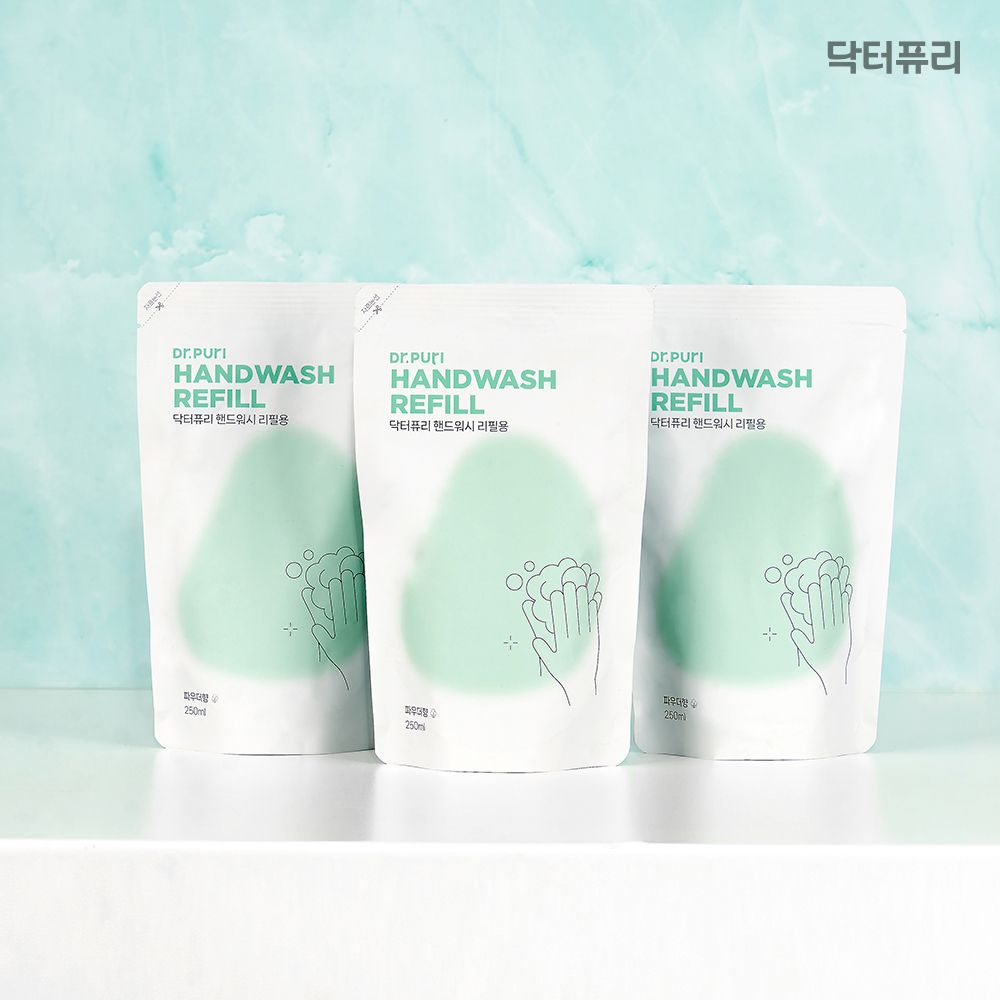 닥터퓨리 촉촉한 거품형 핸드워시 250ml x 3개 파우더향