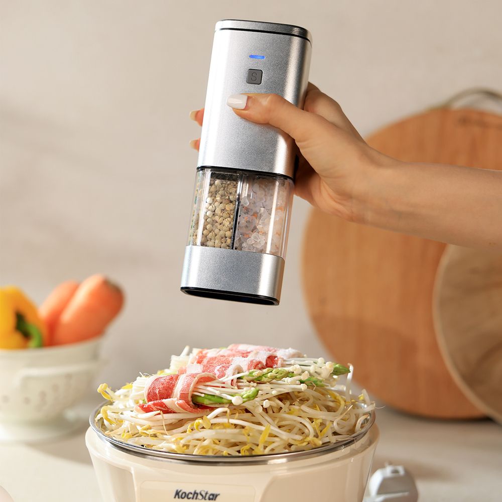 [콕스타] 일체형 솔트 페퍼 전동 그라인더 소금 후추 페퍼밀 통후추 전기 자동 분쇄기 KSEMG