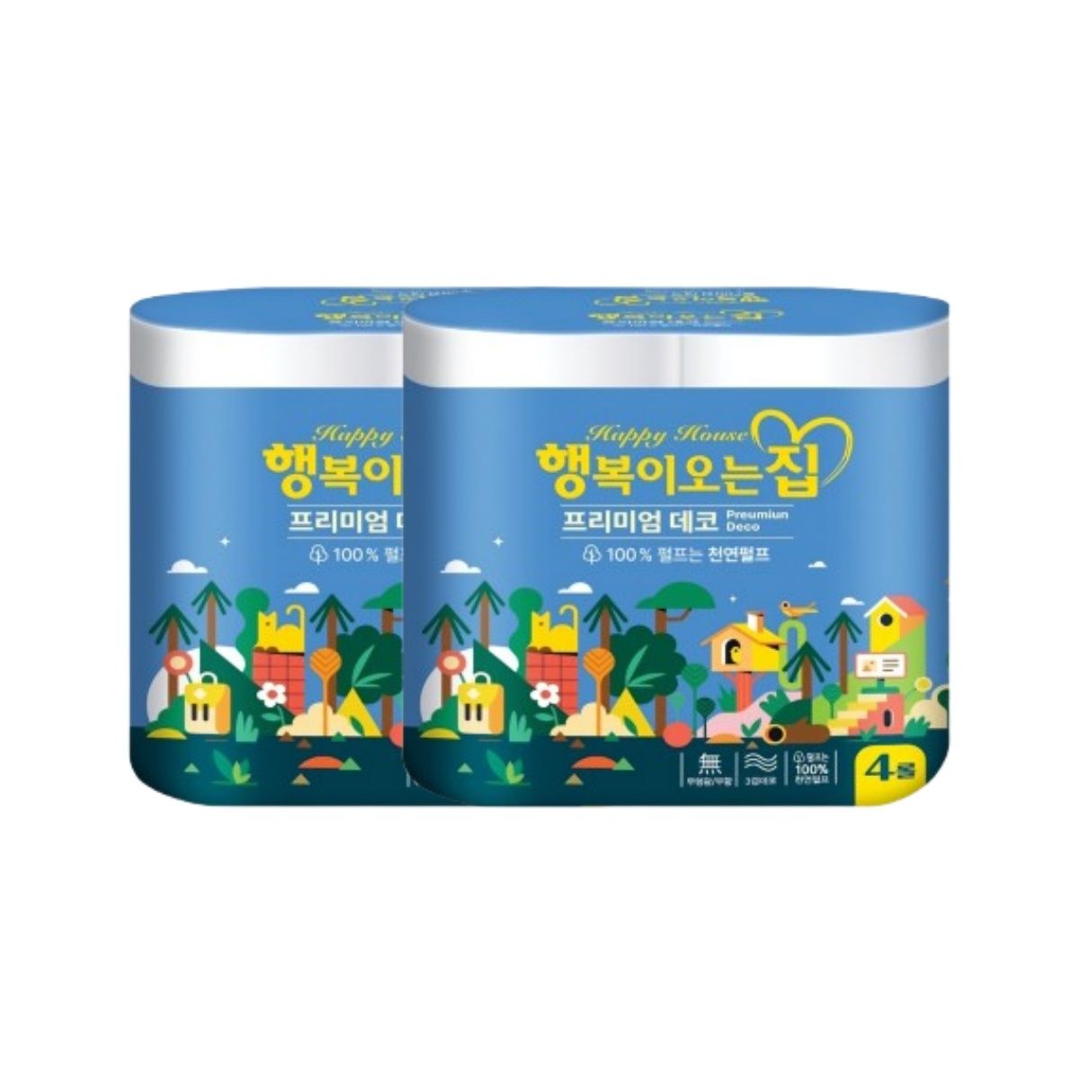 행복이오는집 화장지 25M 4롤 2개