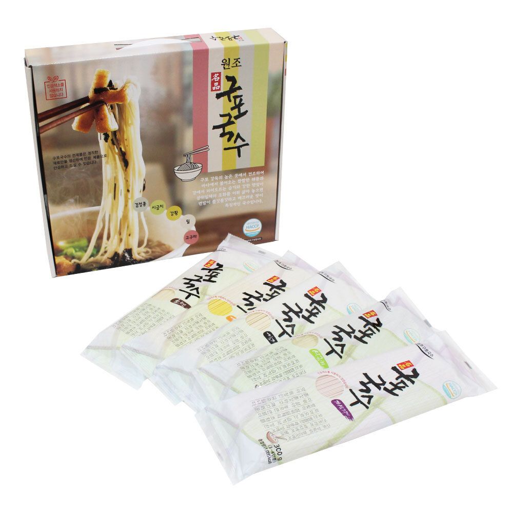 [구포국수] 원조구포국수 5p (소면,강황,시금치,검정콩,자색고구마)