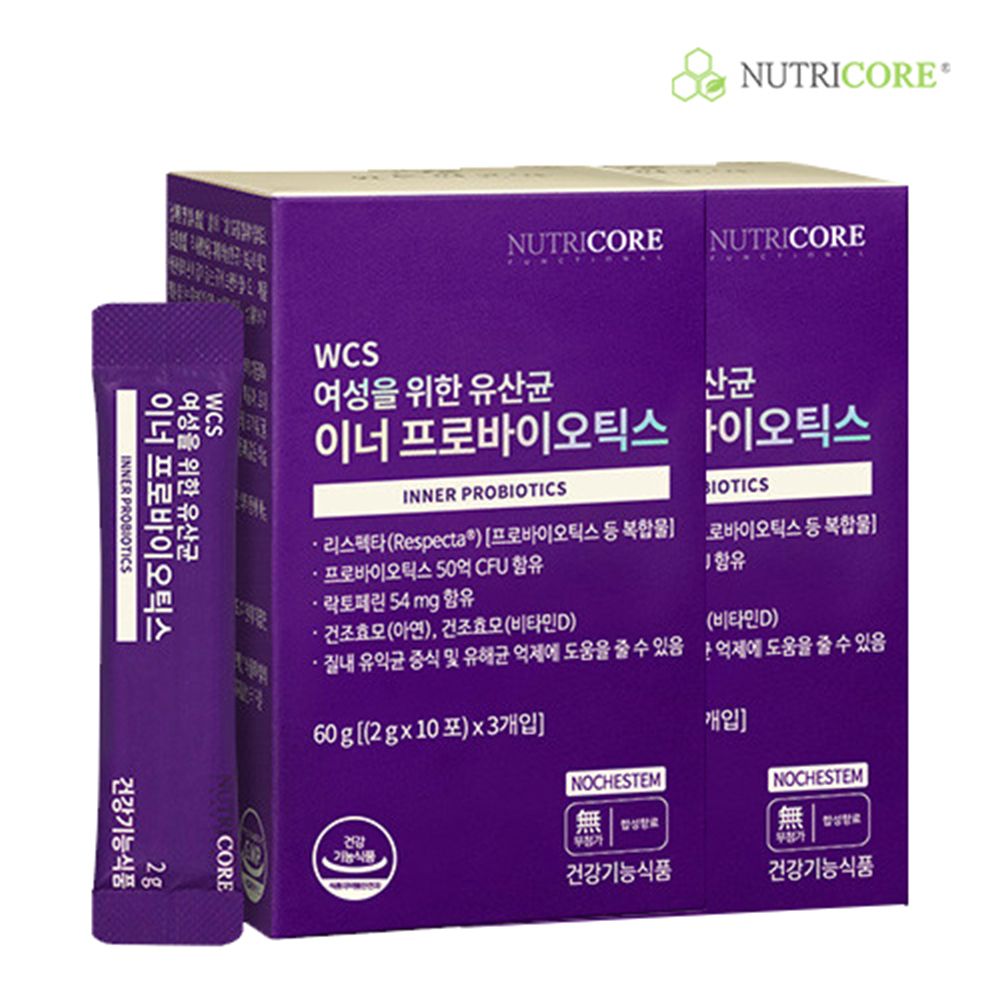 [뉴트리코어] 여성을 위한 이너 프로바이오틱스 질유산균 2박스(60포)
