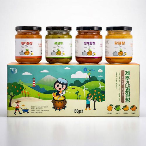 제주과일로 만든 과일청 선물세트 3종 택 (한라봉,천혜향,풋귤,감귤)