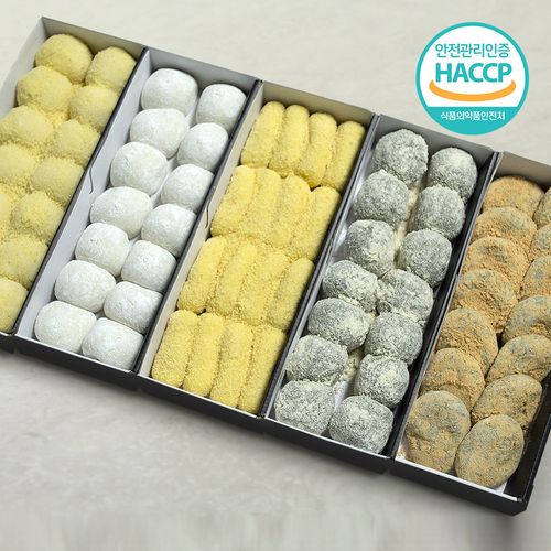 굳지않는 전통 초당 에디션 떡 선물세트 4종 (찹살떡/콩쑥개떡/쑥두텁떡)