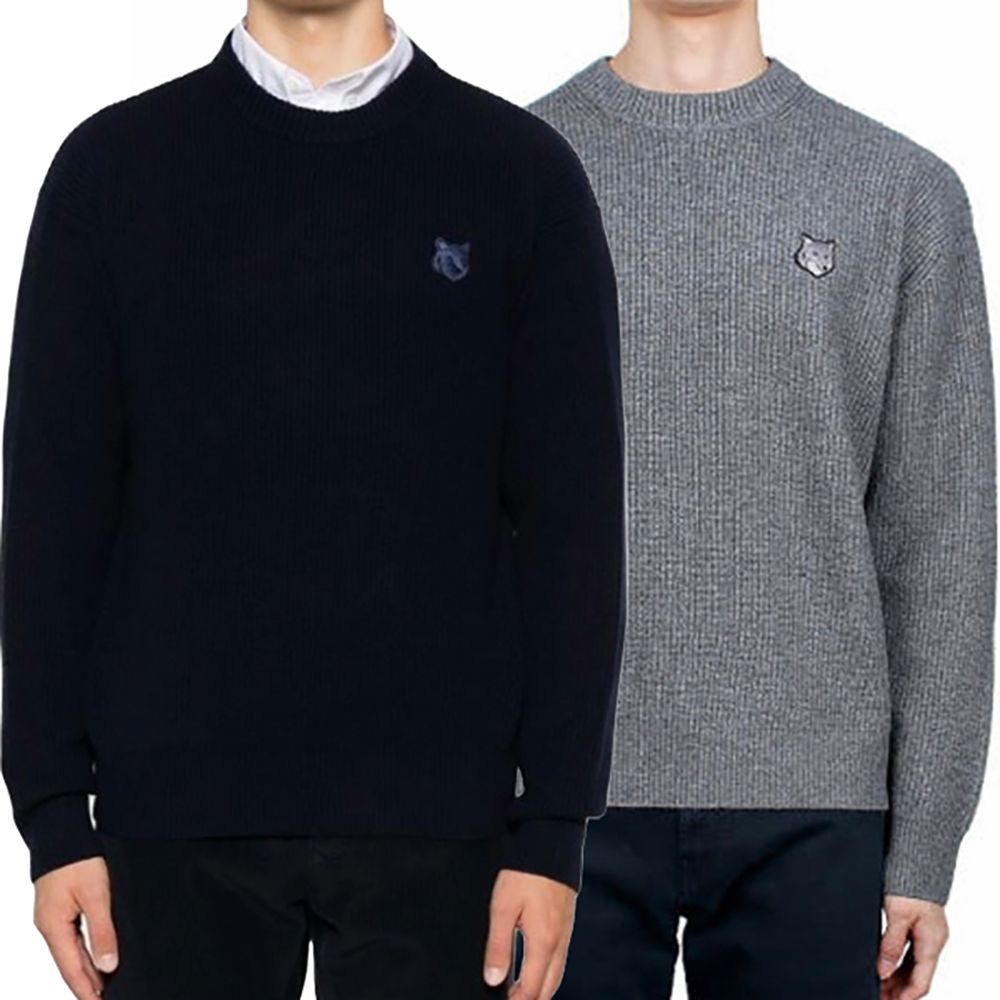 [MAISON KITSUNE] 메종키츠네 볼드 폭스헤드 남성니트 2종택1