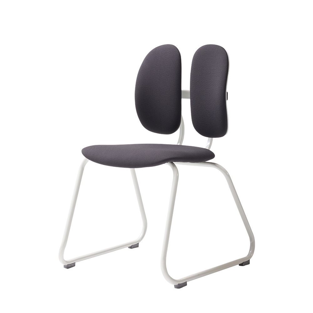 [듀오백] D-043 패브릭 학생 책상 독서실 의자 (블랙)