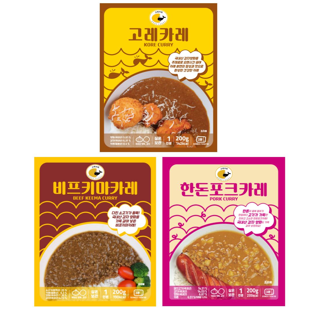 [고레카레] 고레카레 2개+한돈포크카레 2개+비프키마카레 2개, 총 6개세트