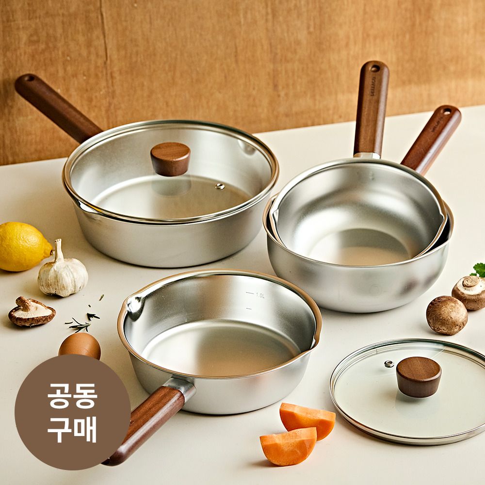 [공동구매] 연마제 0%! 델라고 통 5중 무연마 스테인리스 304 팬/웍 (18cm/20cm/24cm)