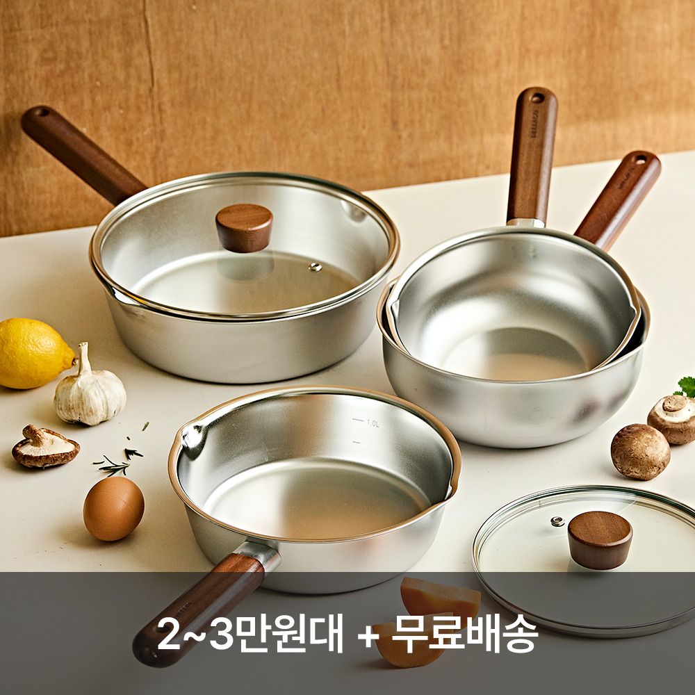 [공동구매] 연마제 0%! 델라고 통 5중 무연마 스테인리스 304 팬/웍 (18cm/20cm/24cm)