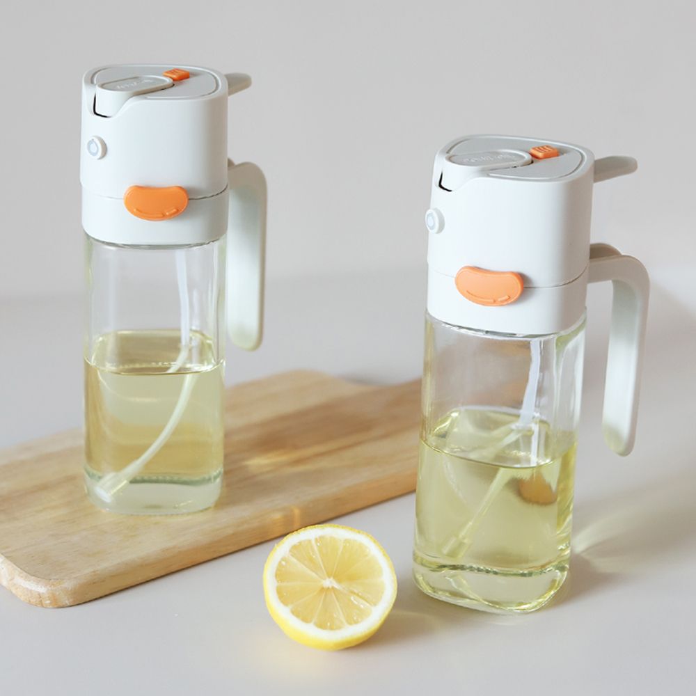 [리본제이]자동개폐 오일스프레이 500ml 2P세트/ 분사형 오일병 유리 오일 디스펜서 기름병 분무기