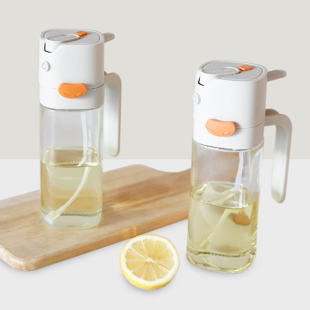 [리본제이]자동개폐 오일스프레이 500ml 2P세트/ 분사형 오일병 유리 오일 디스펜서 기름병 분무기