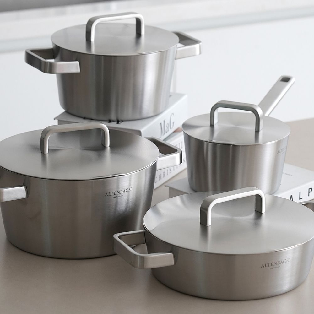 알텐바흐 아트리움 316Ti 통5중 냄비 6종 / 탄화티크 냄비받침 (택1)