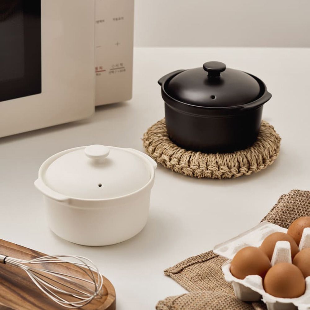 바겐슈타이거 세라믹 미니토프 도자기 냄비 (화이트/블랙)