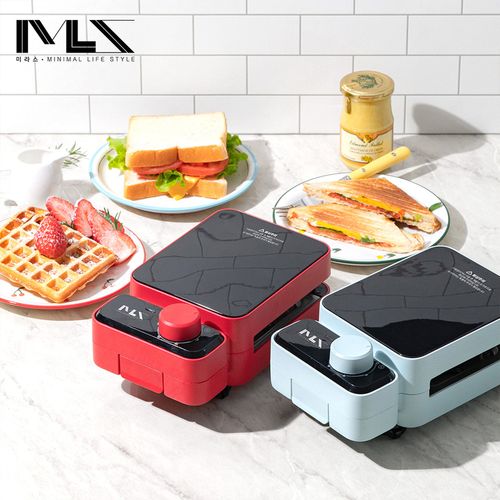 미라스 크로플 와플 메이커(민트/레드) MS-216SN