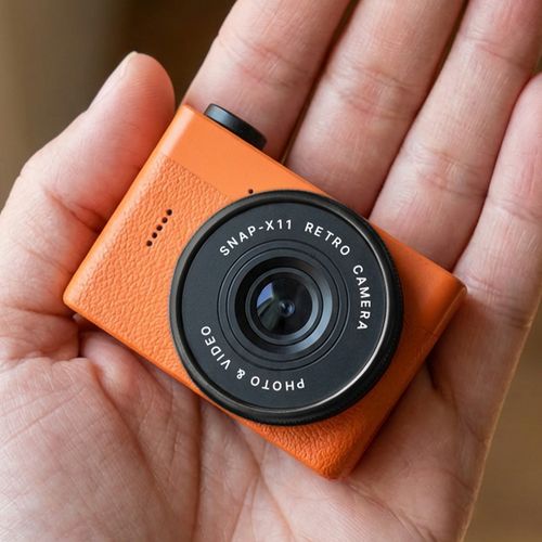 (8GB 메모리포함)전후면 듀얼렌즈 IPS 초미니 레트로 카메라 스냅X-11