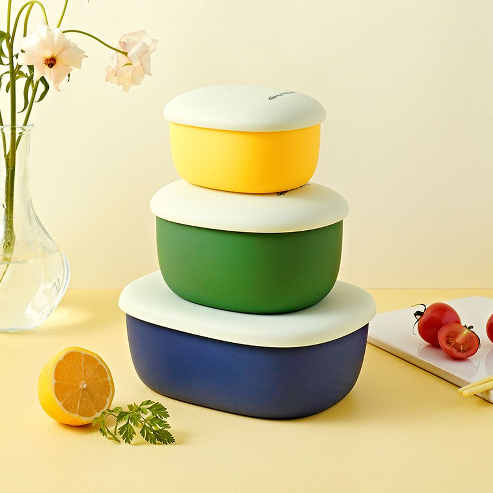 [죠르노펠리체] 더실리 실리콘 간편조리 보관용기 3종 세트+(사은품) 보관용기 스카이블루 5P