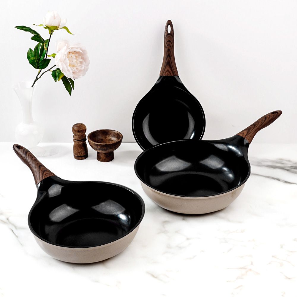 [알루아트] 국산 친환경 IH인덕션 에페궁중팬 3종 세트 (20/24/29cm)