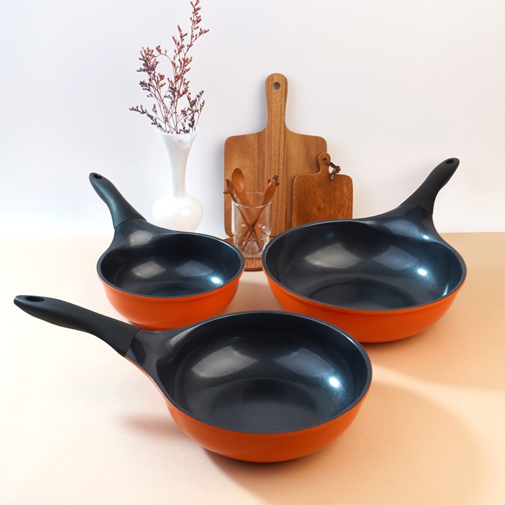 [알루아트] 국산 친환경 IH인덕션 WT 캐스트웍 궁중팬 3종 세트 (20/24/28cm)