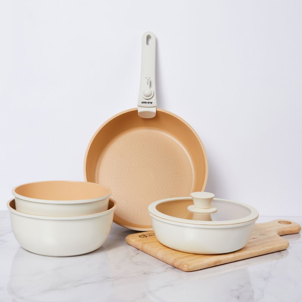 [알루아트] 탈부착핸들 매직그립 3종(5P) 세트 (냄비+웍팬+프라이팬)