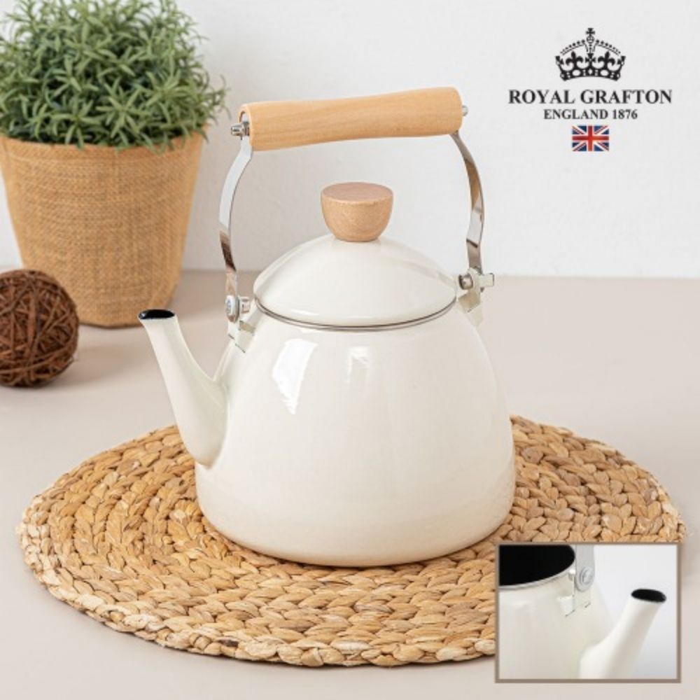 [로얄그래프톤] 바닐라크림 IH 법랑주전자 2.3L