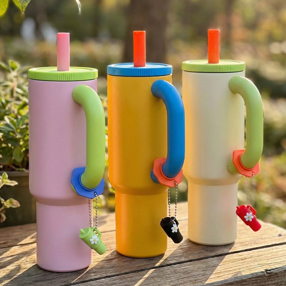 ★키링포함★블라썸하우스 오브제 대용량 스텐 텀블러 1.2L 